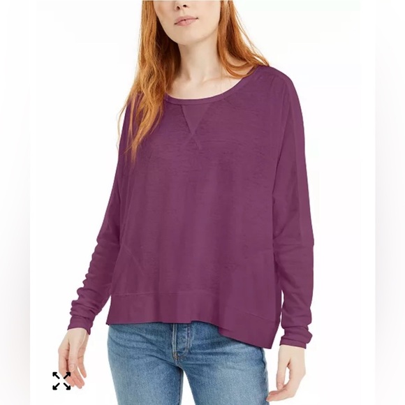 Free People Movement Purple First Choice Long Sleeved Dolman T-Shirt - Picture 12 of 12